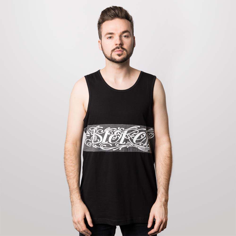 Broken Script Tattoo Tank Top / Vest – Custom Plugs